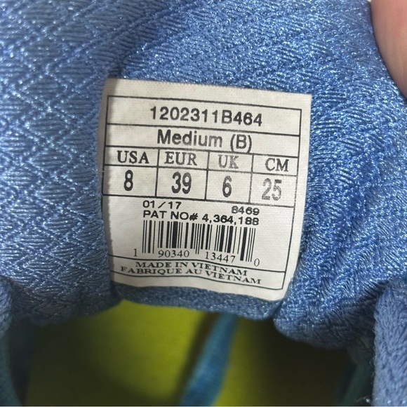 Brooks Adrenaline GTS 17 Running Shoes-Azure Blue/Palace Blue/Lime Punch-Women 8 - Picture 9 of 10